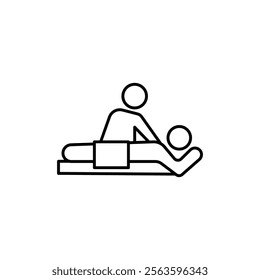 Massage icon Simple thin line flat symbol