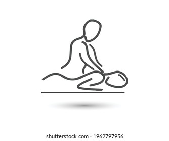 Massage Icon. spa vector illustration on white background