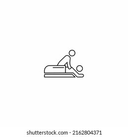 Icono de masaje. Ilustración vectorial del spa sobre fondo blanco
