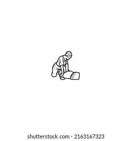 Icono de masaje. Ilustración vectorial del spa sobre fondo blanco