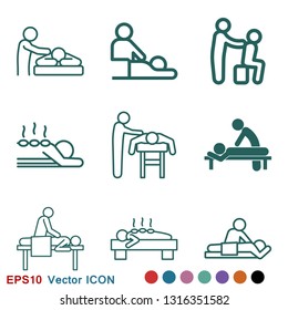 Massage Icon. spa vector logo, illustration, vector sign symbol for design