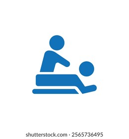 Massage icon Thin line illustration set