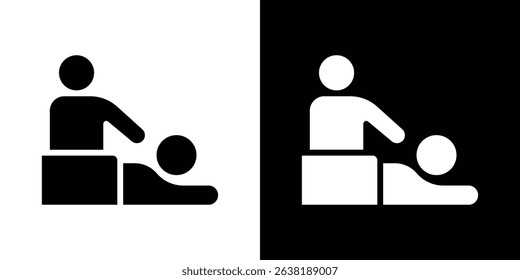 Massage icon Vector in flat style. Collection silhouettes