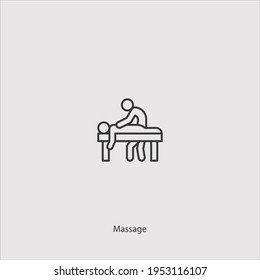 massage icon vector isolated on white background