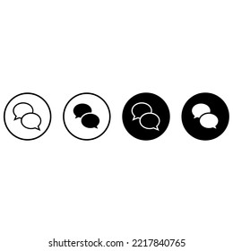 Massage icon vector set. Contact us illustration sign collection. Chat symbol or logo.