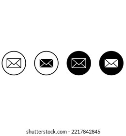 Massage icon vector set. Contact us illustration sign collection. Mail symbol or logo.