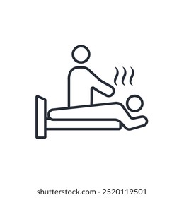 Massage-Symbol. vector.Editable stroke.linear style Zeichen zur Verwendung Web-Design, logo.Symbol-Illustration.