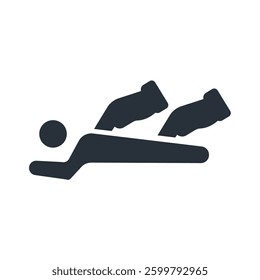 massage icons isolated on White Background. Flat style design