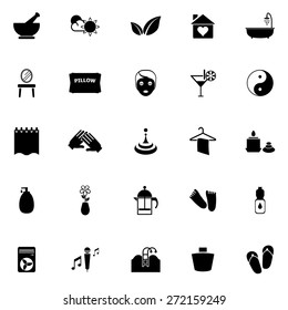 Massage icons on white background, stock vector