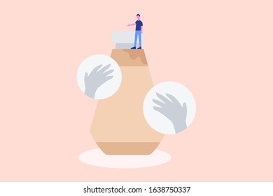 Massage illustration concept for web landing page template, banner, flyer and presentation
