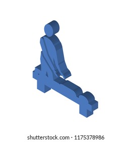 massage isometric left top view 3D icon
