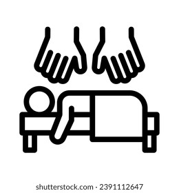 Massage Linie Symbol Vektorgrafik. Einfache Vektorgrafik von Elementen, geeignet für Anwendungen, Websites und Präsentationen einzeln auf weißem Hintergrund