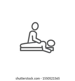 Massage Line Icon On White Background