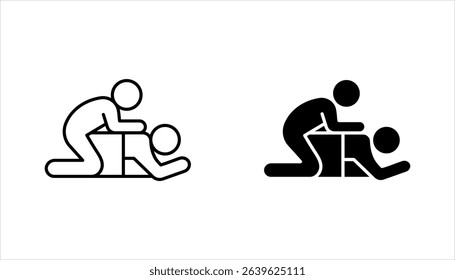 Massage line icon set. Relaxation, perfect for spa and massage service, vector illustration on white background