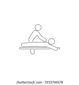Massage line icon spa vector flat