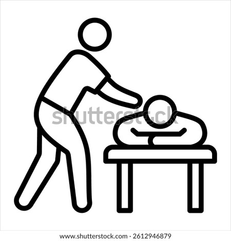 Massage Line Icon Vector Illustration