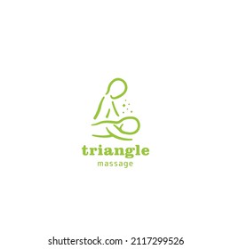 Massage logo concept for healthy business. people massaging combination logo