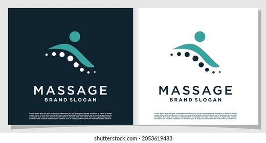 Massage logo with creative element Premium Vector part 4