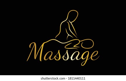 Massage Logo Design. Massage, Relaxation Spa Minimal design concept. Therapy Logo Concept. Contact here for edits = studiorimz [at] gmail [dot] com