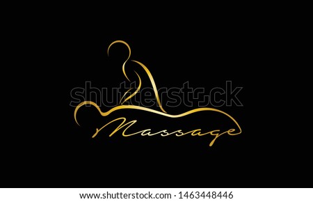 Massage Logo Design. Massage, Relaxation Spa Minimal design concept. 