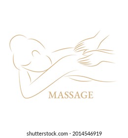 Massage logo design. Therapy logo concept.