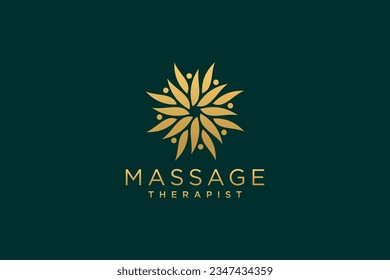 Diseño del logotipo de masaje. Ilustración de vectores para empresas femeninas