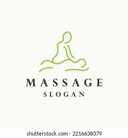 Massage logo icon flat design template - Shutterstock ID 2216638379