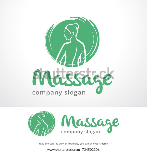 Massage Logo Template Design Vector Emblem Stock Vector Royalty