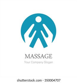 Massage logo, vector logo template.