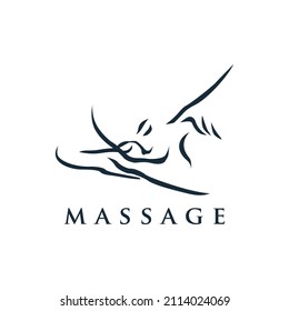 Massage Logo Vector Template, Design element for logo, poster, card, banner, emblem, t shirt. Vector illustration