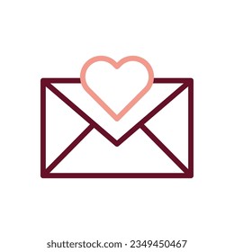 Massage love icon duocolor brown beige style valentine illustration vector element and symbol perfect.