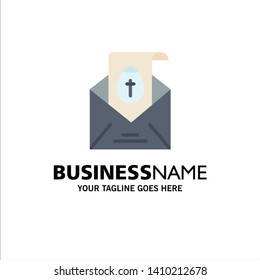 Massage, Mail, Easter, Holiday Business Logo Template. Flat Color