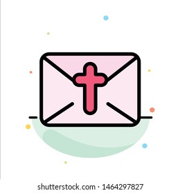 Massage, Mail, Holiday, Easter Abstract Flat Color Icon Template. Vector Icon Template background