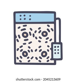 imagen de masajeador color vectorial doodle simple icono
