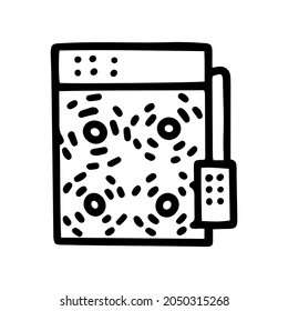 massage mattress line vector doodle simple icon