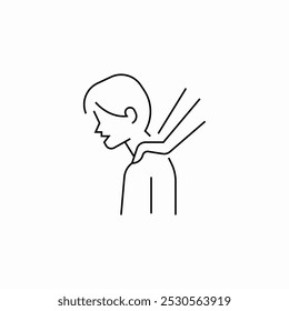 massage for neck pain icon sign vector