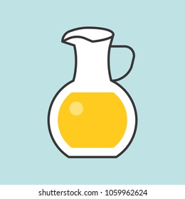 massage oil in bottle glass, filled outline icon