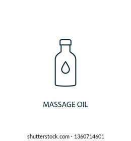 massage oil concept line icon. Simple element illustration. massage oil concept outline symbol design. Can be used for web and mobile UI/UX