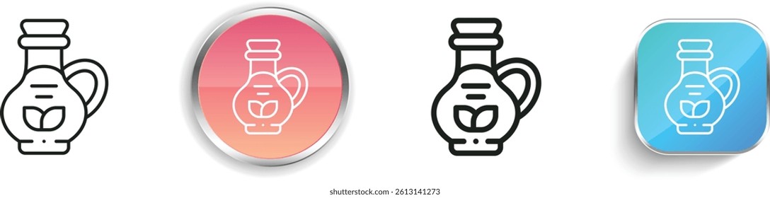 massage oil icon. Thin Linear, Regular and Button Style Design Isolated On White Background