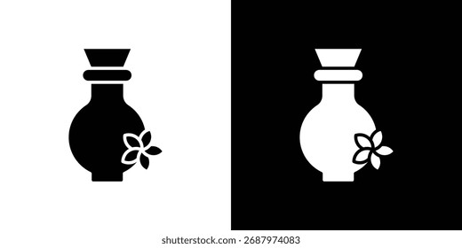 Icono del aceite del masaje, Vector gráfico en estilo llenado