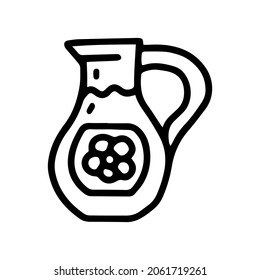 massage oil line vector doodle simple icon