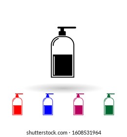 Massage oil multi color icon. Simple glyph, flat vector of spa icons for ui and ux, website or mobile application