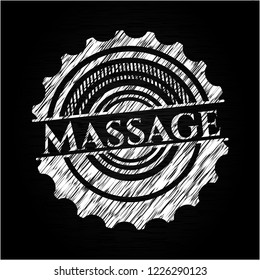 Massage on blackboard