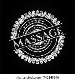 Massage on chalkboard