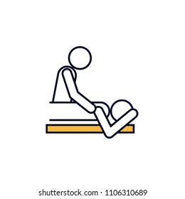 massage outline icon. Element of colored spa icon for mobile concept and web apps. Thin line massage outline icon can be used for web and mobile on white background