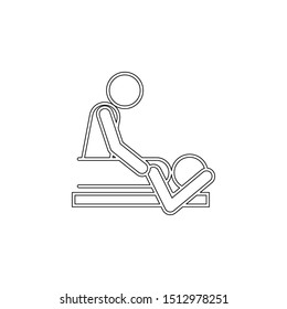 massage outline icon. Element of spa for mobile concept and web apps icon. Outline, thin line icon for website design and development, app development