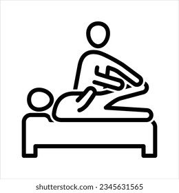 Massage physical therapy vector icon