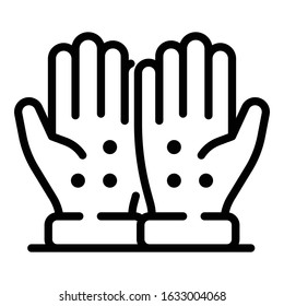 Massage points on the palms icon. Outline massage points on the palms vector icon for web design isolated on white background