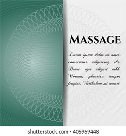 Massageplakat oder -banner