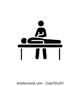 Massage procedure line color icon.  Physiotherapy, acupuncture, rehabilitation. Isolated vector element. Outline pictogram for web page, mobile app, promo